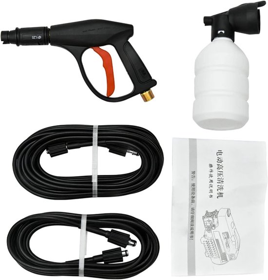 Hogedrukreiniger - Auto Wasmachine Pomp - Auto Reinigen - Koperen Kern Motor - 1800W - Zwart — afbeelding 2