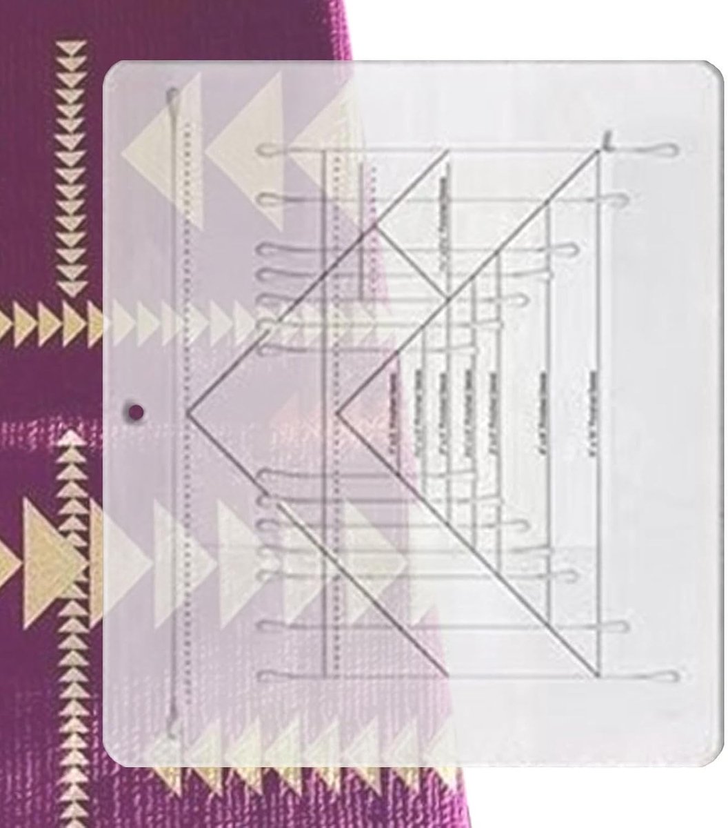Quilten Linialen - Naaien Sjabloon - Stoffen Trimmen - Dubbel Gekleurde Rasterlijnen - 20 cm - Transparant