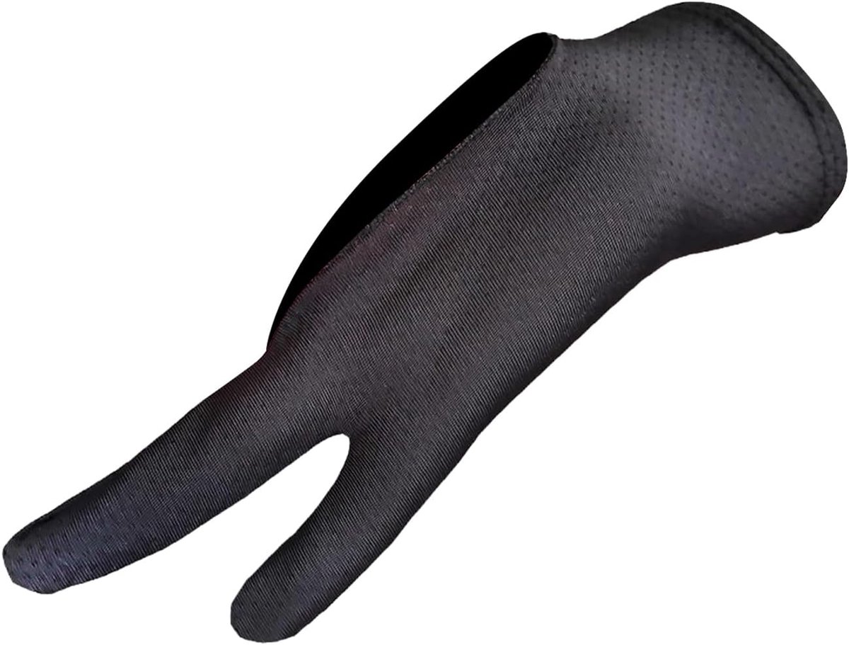 Tekenhandschoen Grafisch Tablet - Twee Vinger Handschoen - Digitaal Tekenen - Ademend Materiaal - 2 Stuks - Zwart