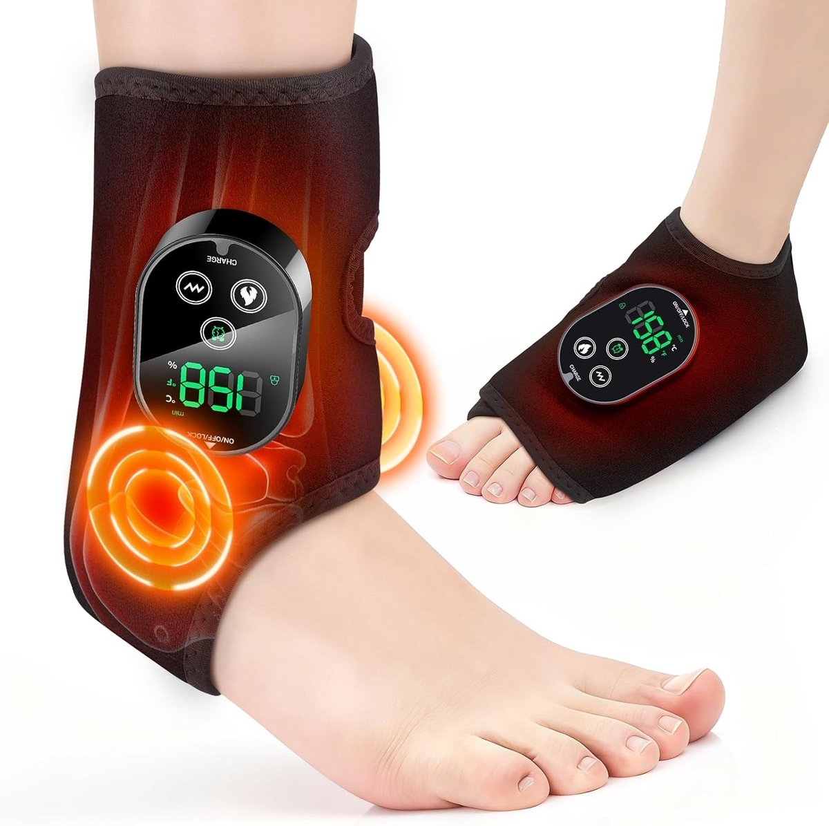 Voetmassageapparaat - Draadloos - Verwarmd en Trillend - 6 Warmtestanden en 3 Trillingsmodi - Voor Dames en Heren
