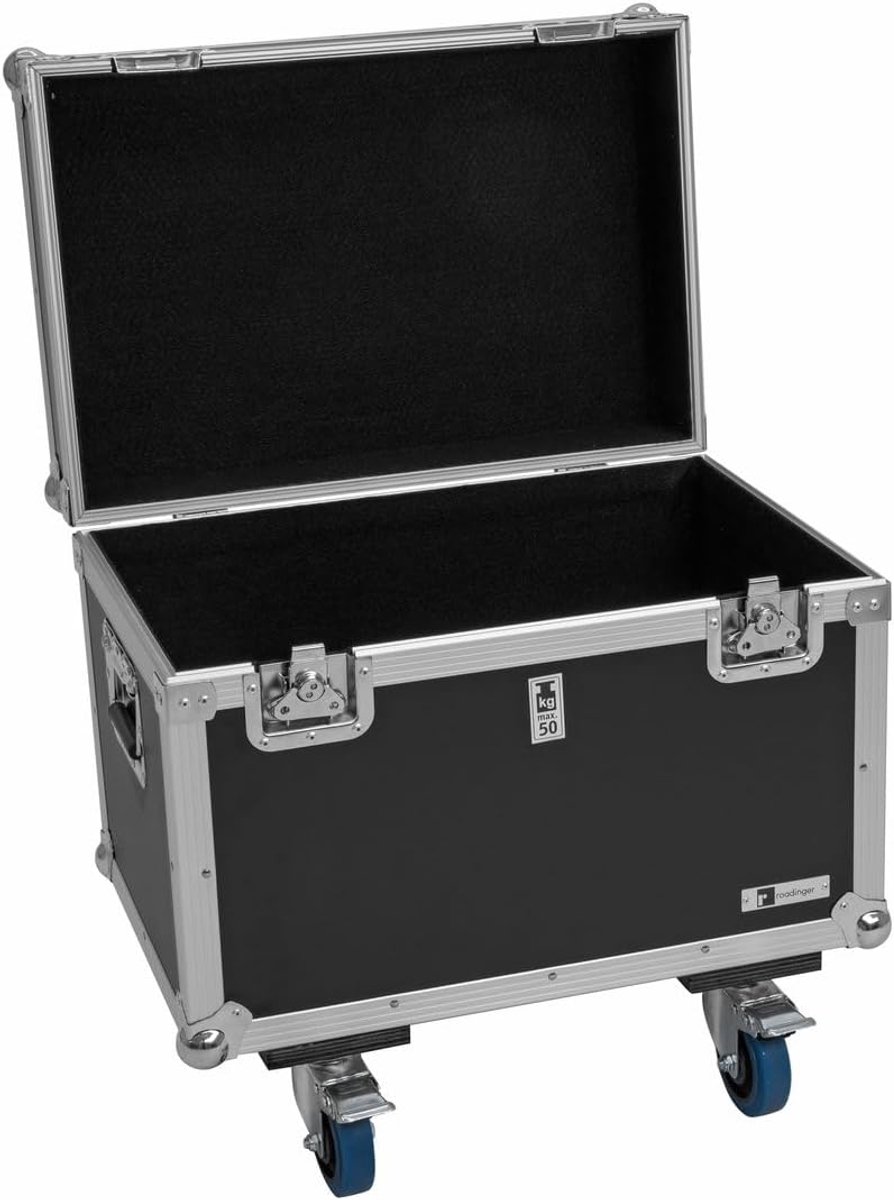 Universele transportkoffer - Verhuis kist - Veilig vervoeren - Met wieltjes - 60 x 40 cm - Zwart