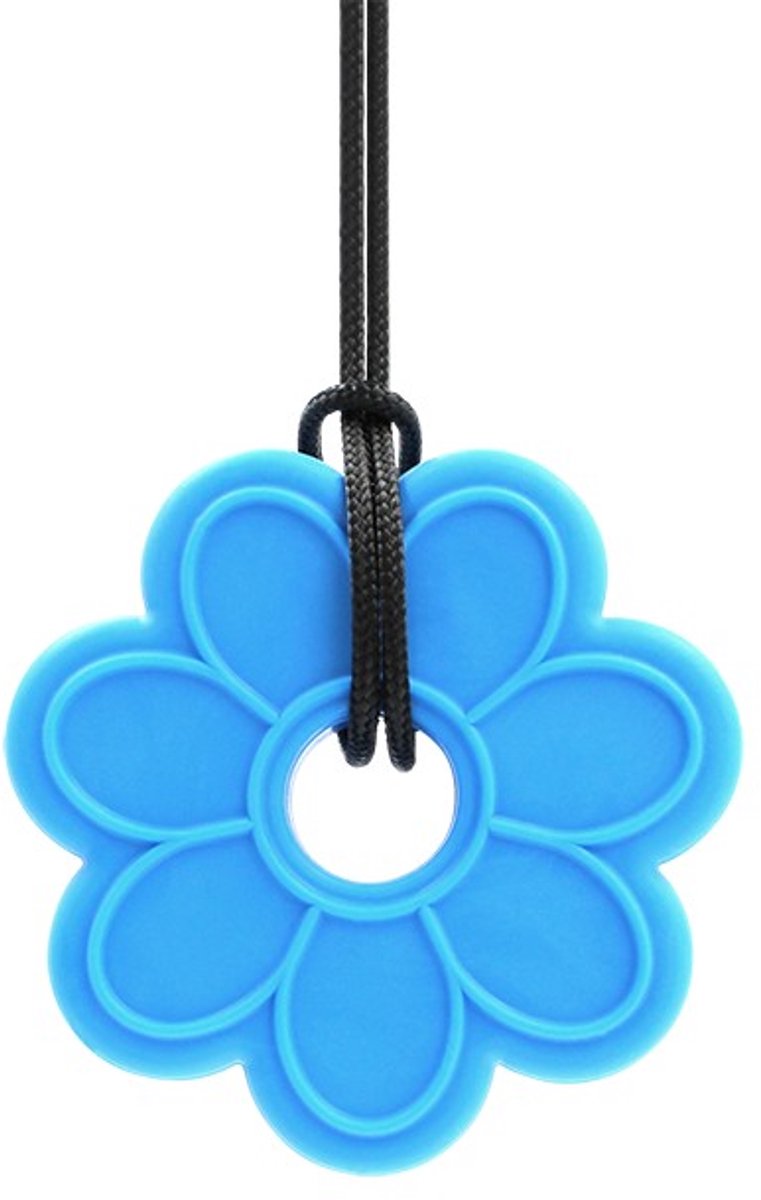 ARK Therapeutic kauwketting bloem sensorisch speelgoed blauw medium.
