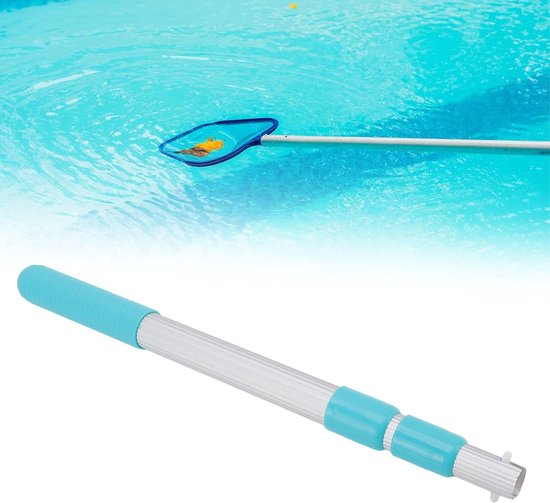 Zwembad Telescoopsteel - Reinigingshandvat Telescoop - Zwembad Onderhoud - Verstelbaar Aluminium - Tot 98 cm - Zilver — afbeelding 4
