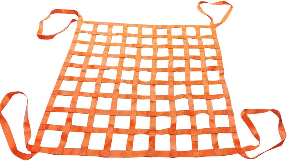 Vracht Hijsnet - Polyester Sling - Goederen Vervoeren - Scheurbestendig Ontwerp - 1mx1m 1000kg - Grijs