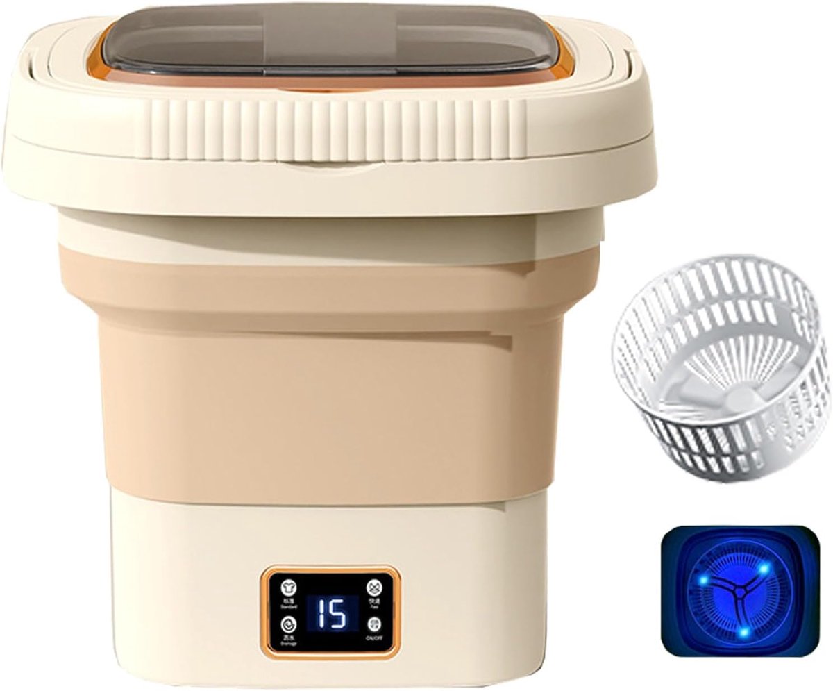Draagbare Mini Wasmachine Opvouwbare Wasmachine Babywasmachine Apart Wassen Geïntegreerd Wassen Aftappen 9 Liter Capaciteit Groen