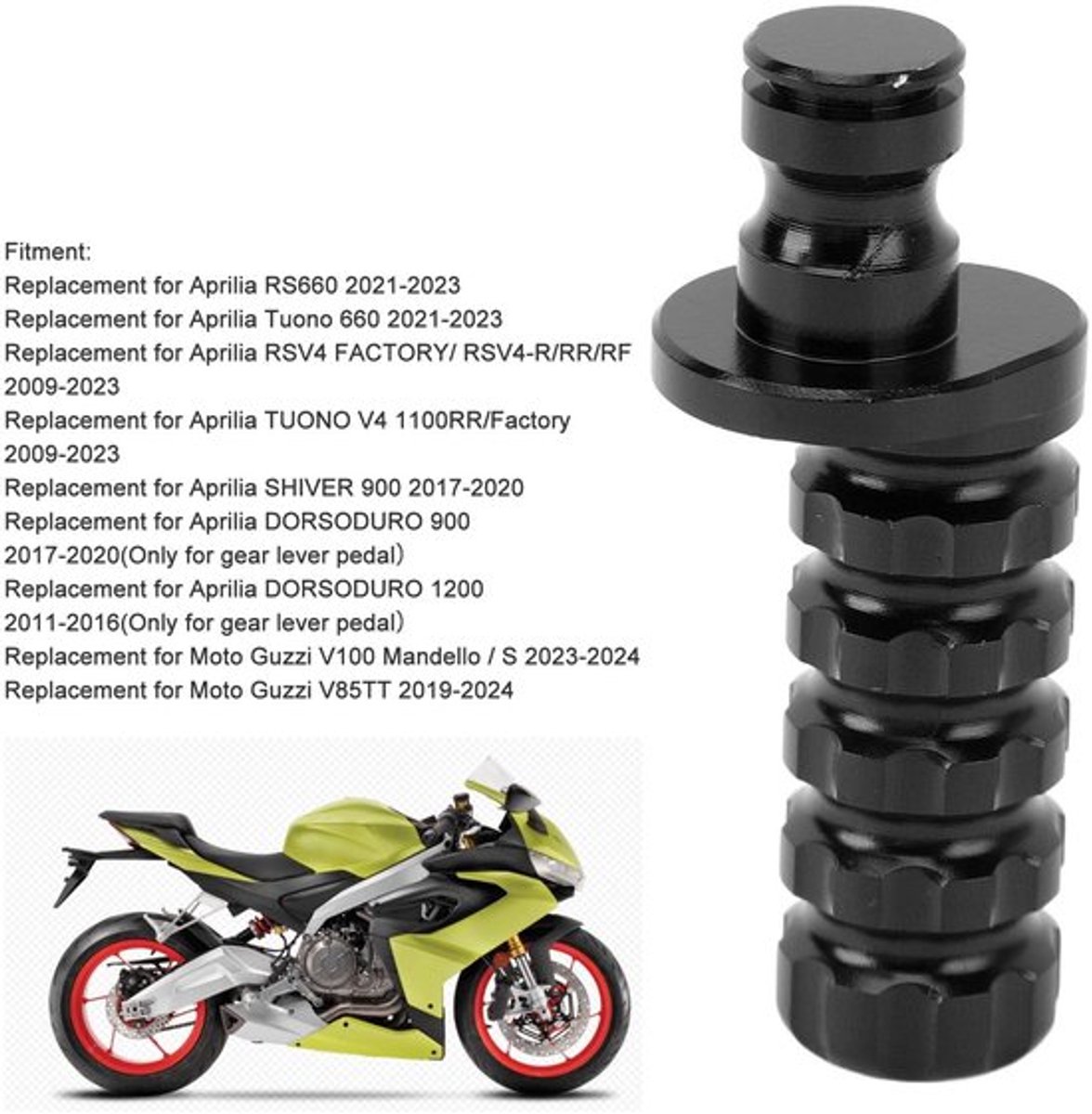 Dailygoods- Achterrem Pedaal CNC Aluminium - Vervanging voor RS660/Tuono 660