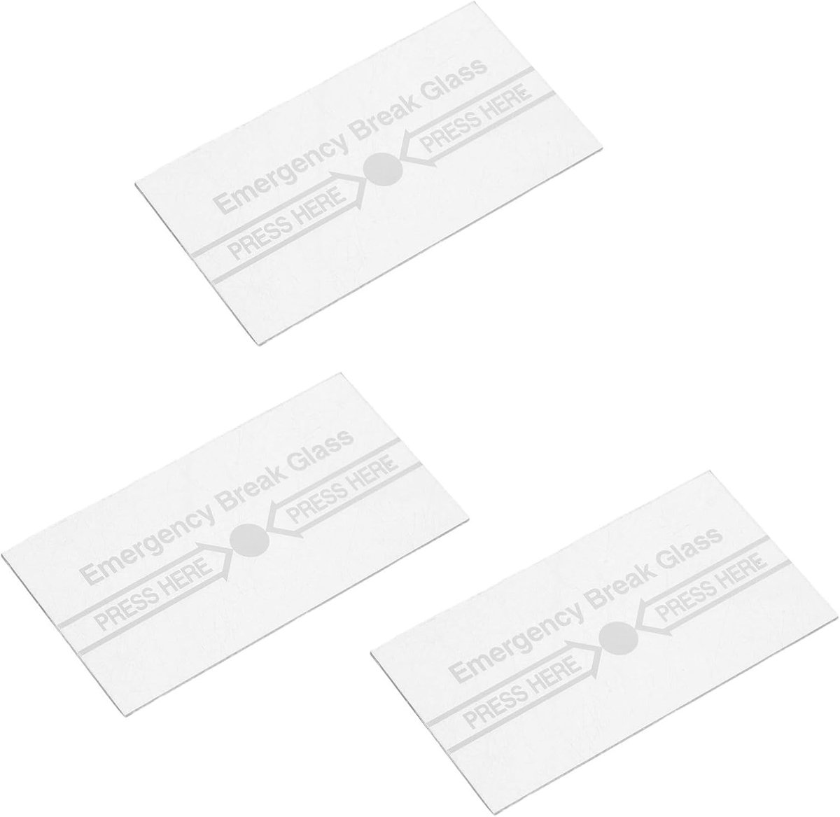 Noodglas Afdekking - Alarm Paneel - Veiligheid Verhoging - Versterkt Veiligheidsglas - 3 Stuks - Transparant