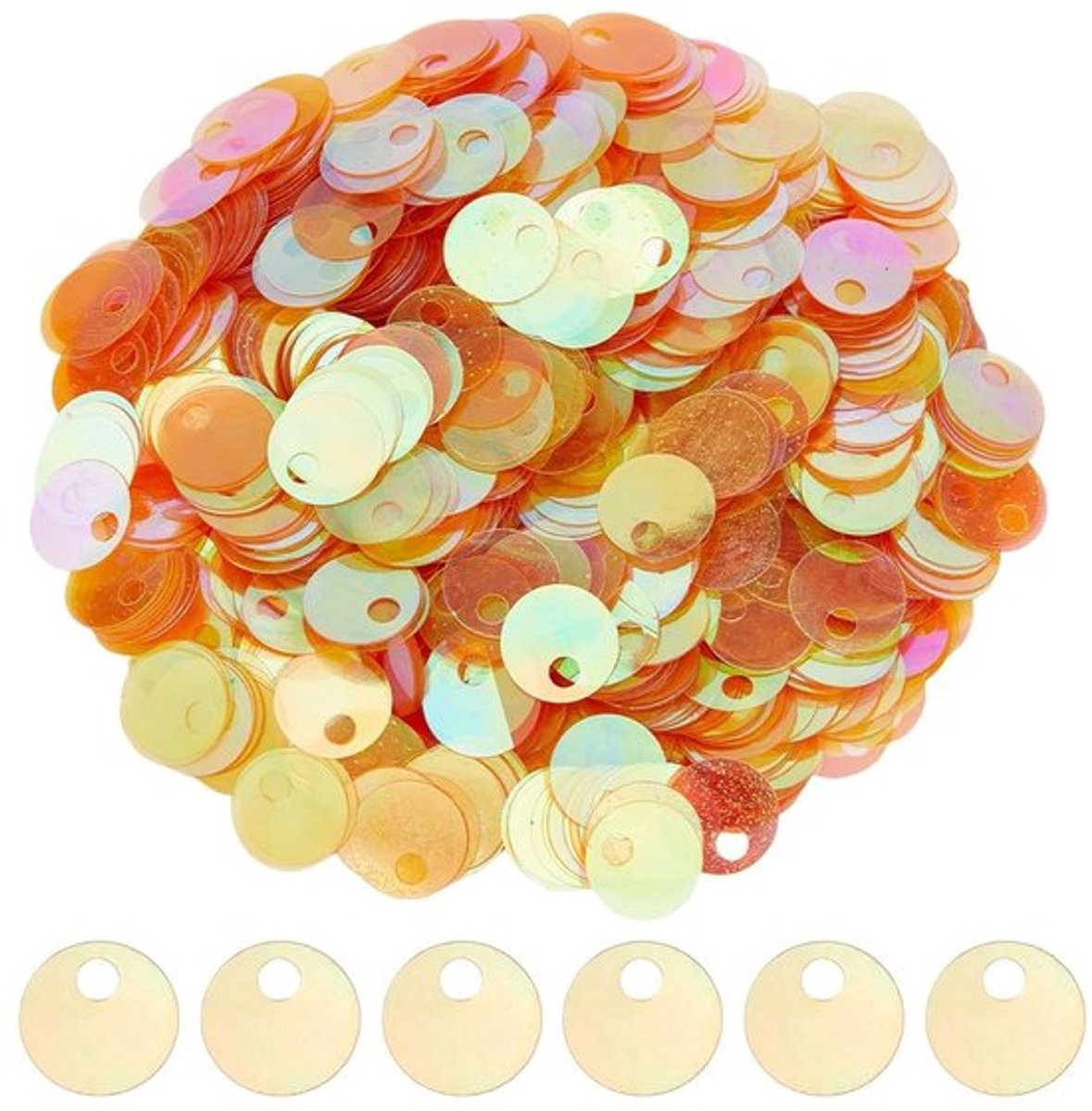 Solidchoice - Dailygoody - Pailletten - 1600 stuks - Goudkleurig - 19mm