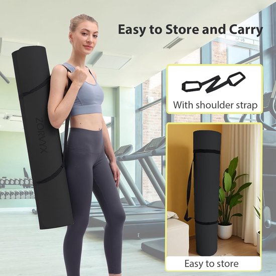 Yoga Mat XXL - TPE - 10mm Dikte - Antislip - Voor Thuis en Sportschool — afbeelding 2