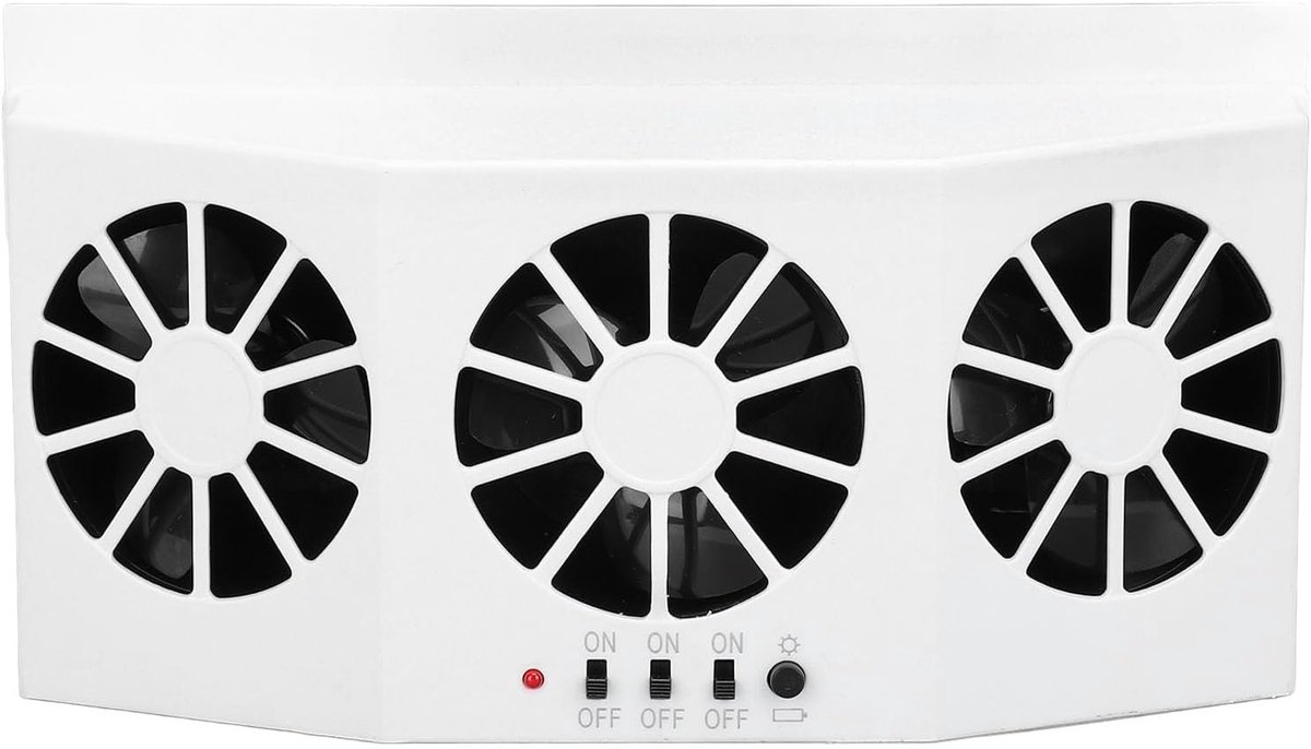 Autoventilator Zonne-energie - Auto Ventilator Drie - Auto Lucht Verfrissen - Efficiënte Geurverwijdering - 24 x 16 x 8 cm