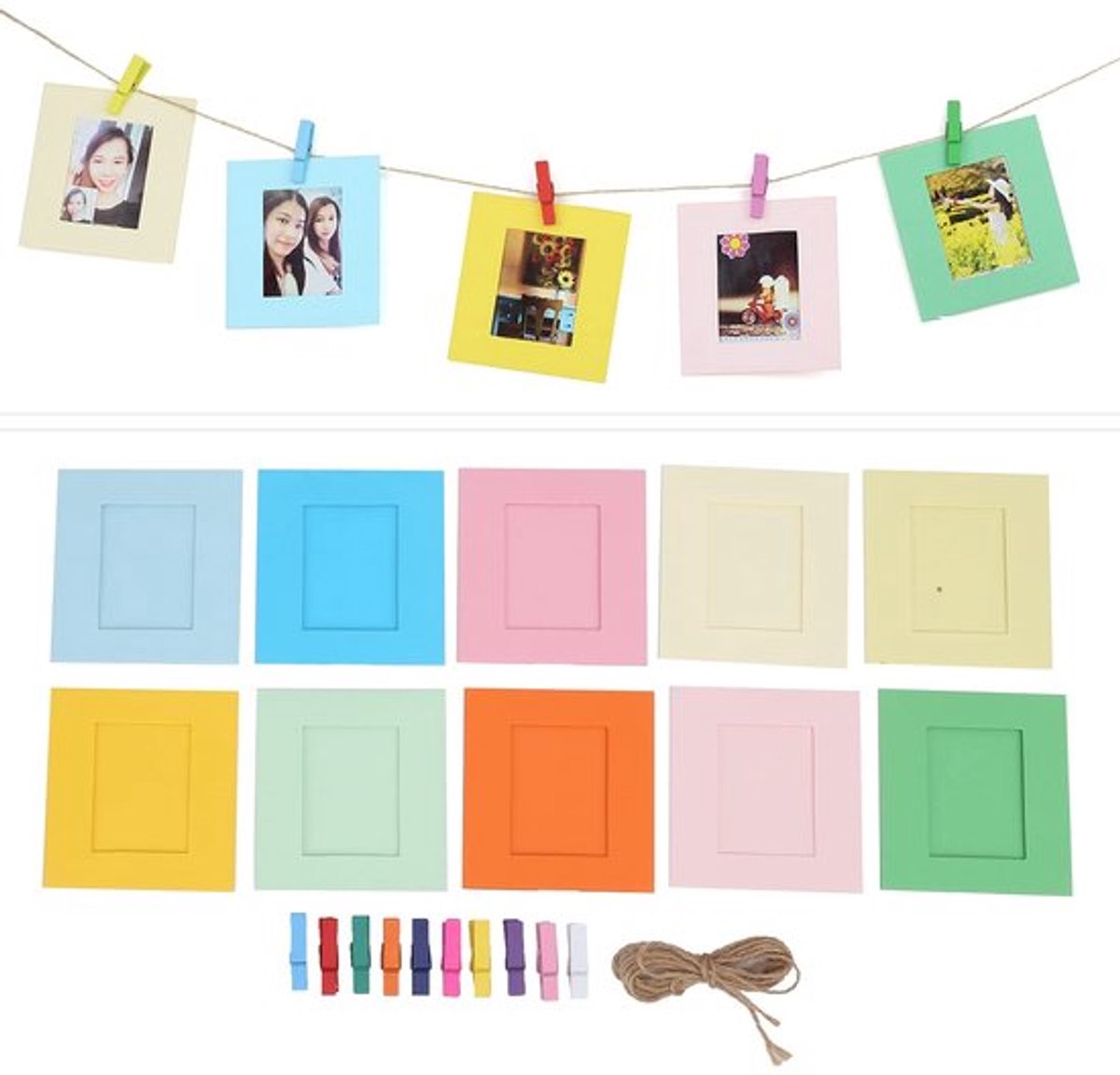 Zeynomax - Papieren Fotolijst - DIY Fotolijstjes - Meerkleurig - Mini Fotolijst