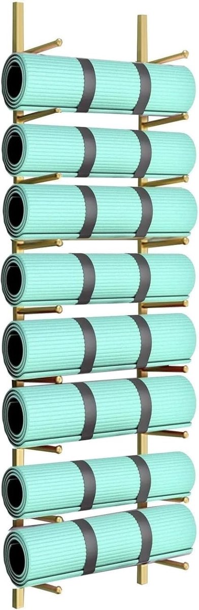 Yogamat Wandrek - Schuimrolhouder Plank - Fitness Opslag - 9-laags Ontwerp - Niet gespecificeerd - Goud