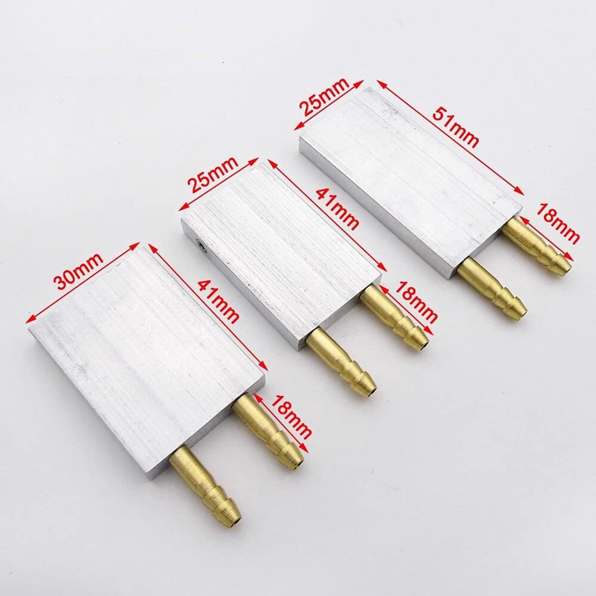 Watergekoelde Plaat - ESC Radiator - RC Boot Koeling - Aluminium Constructie - L41mm x B25mm - Zilver