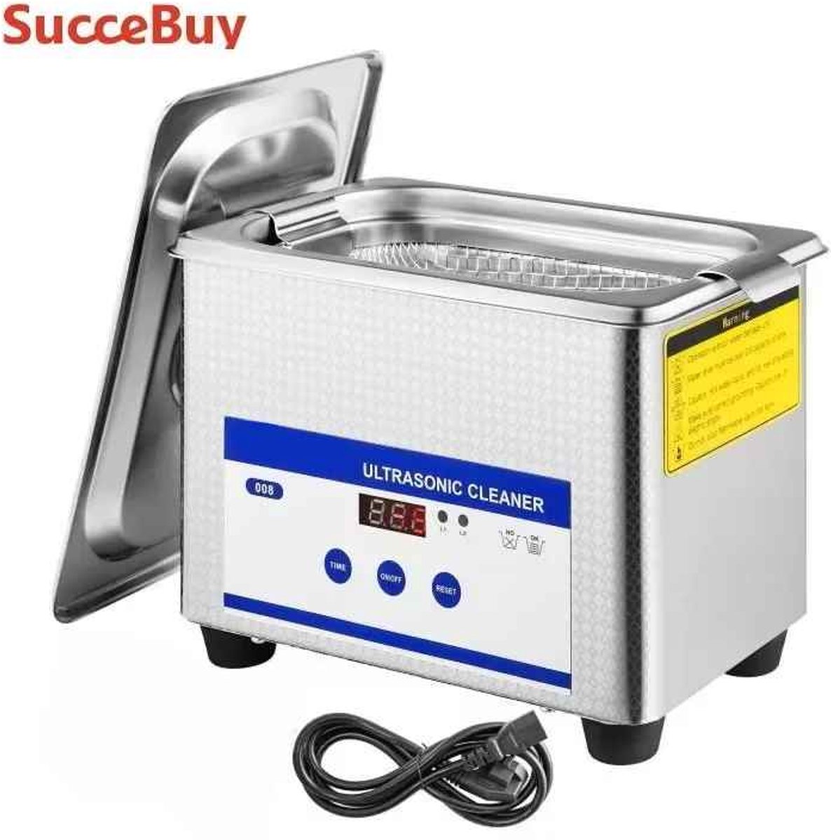 Casa Living Ultrasone Reiniger - 800 ml Reinigingstank - 40 kHz Ultrasone Technologie - 35W Vermogen - LED Timer - Zilver