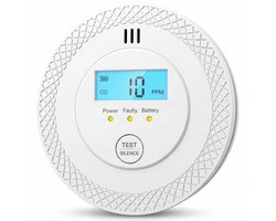 Kbstronics Koolmonoxidemelder met 5-jarige sensor en LCD display - CO-melder - voldoet aan Europese Norm EN50291