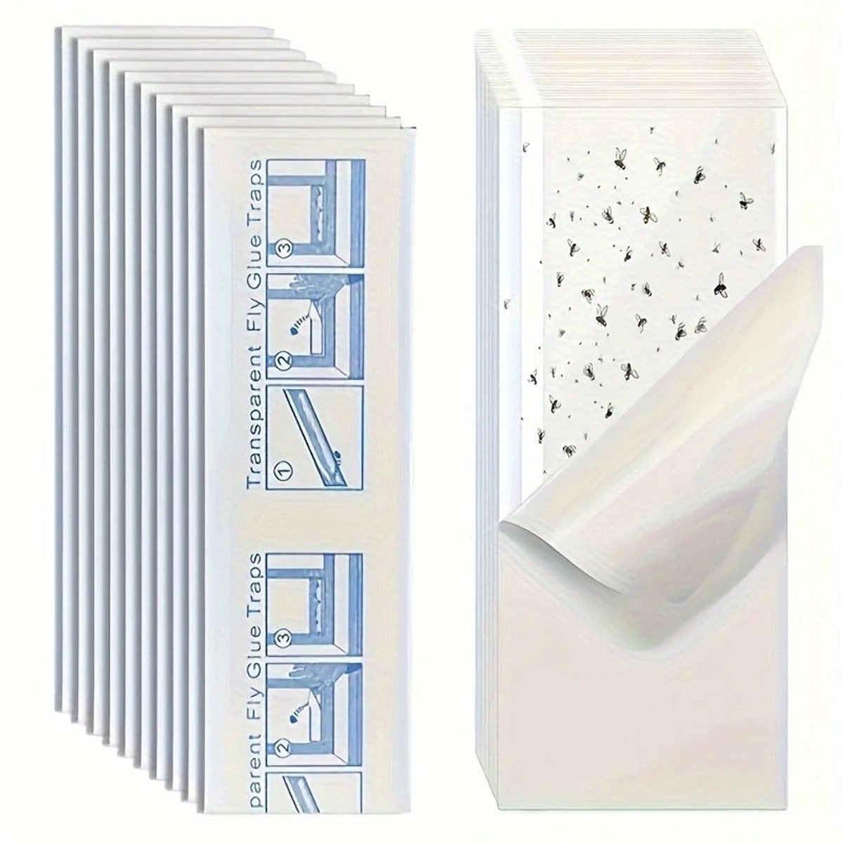 YAGXIG 30 vliegenwerende stickers - Vliegenwerende raamstickers - Waterbestendig - Transparante kleefstrip - Geschikt voor binnen- en buitenruimtes zoals huizen, scholen, restaurants en kantines.