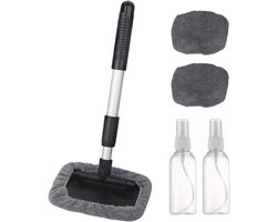 Ruiten Reiniger - Auto Glasborstel - Streeploos Schoonmaken - Uitschuifbare Steel - 34 cm - Grijs