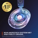 Transparante oorschelp van gaming headset die de hoogwaardige luidsprekerdriver toont. Gecertificeerd als nr. 1 gaming headset merk in 2022.