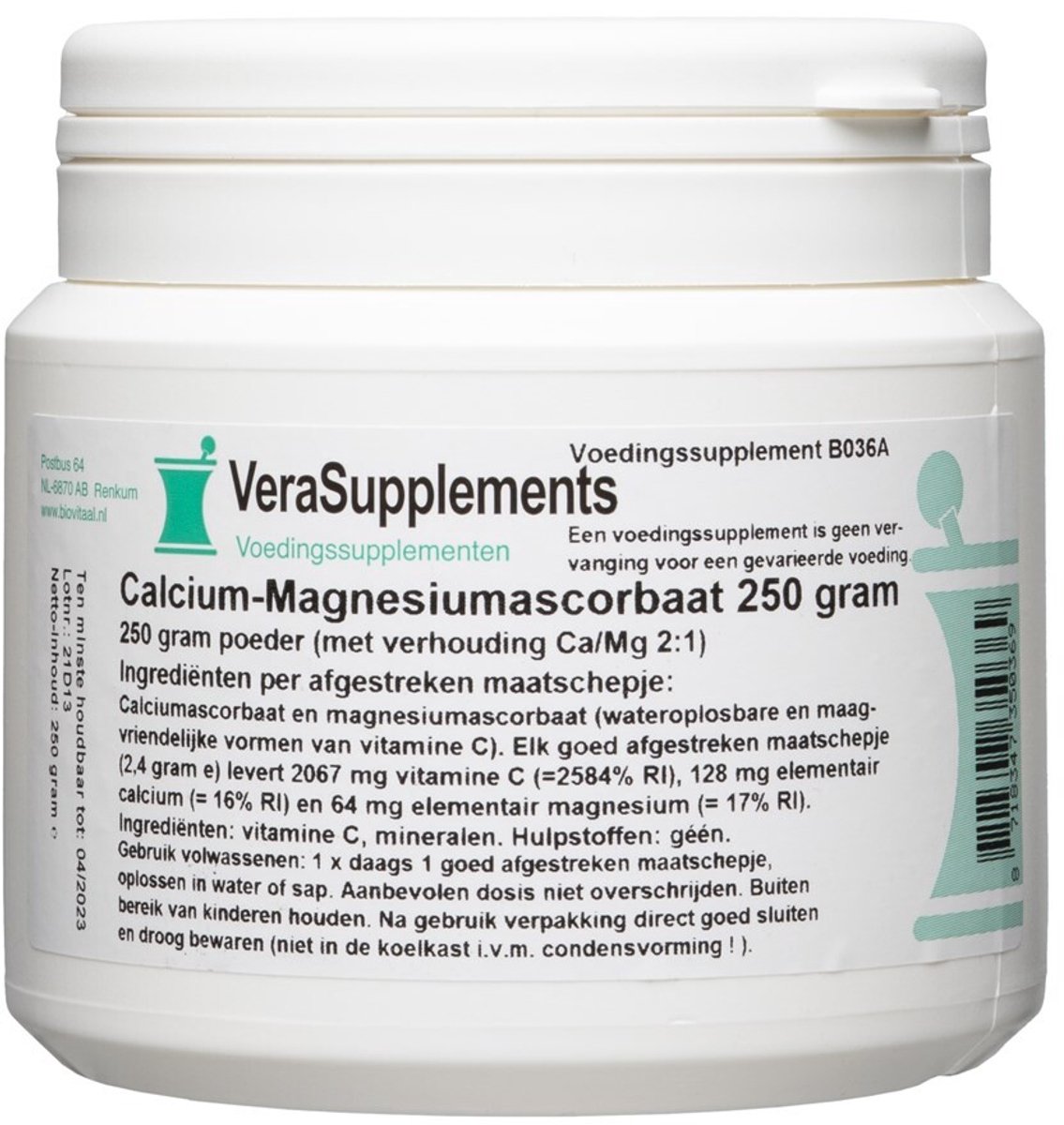 BIOVITAAL CA/MG ASCORB POEDER