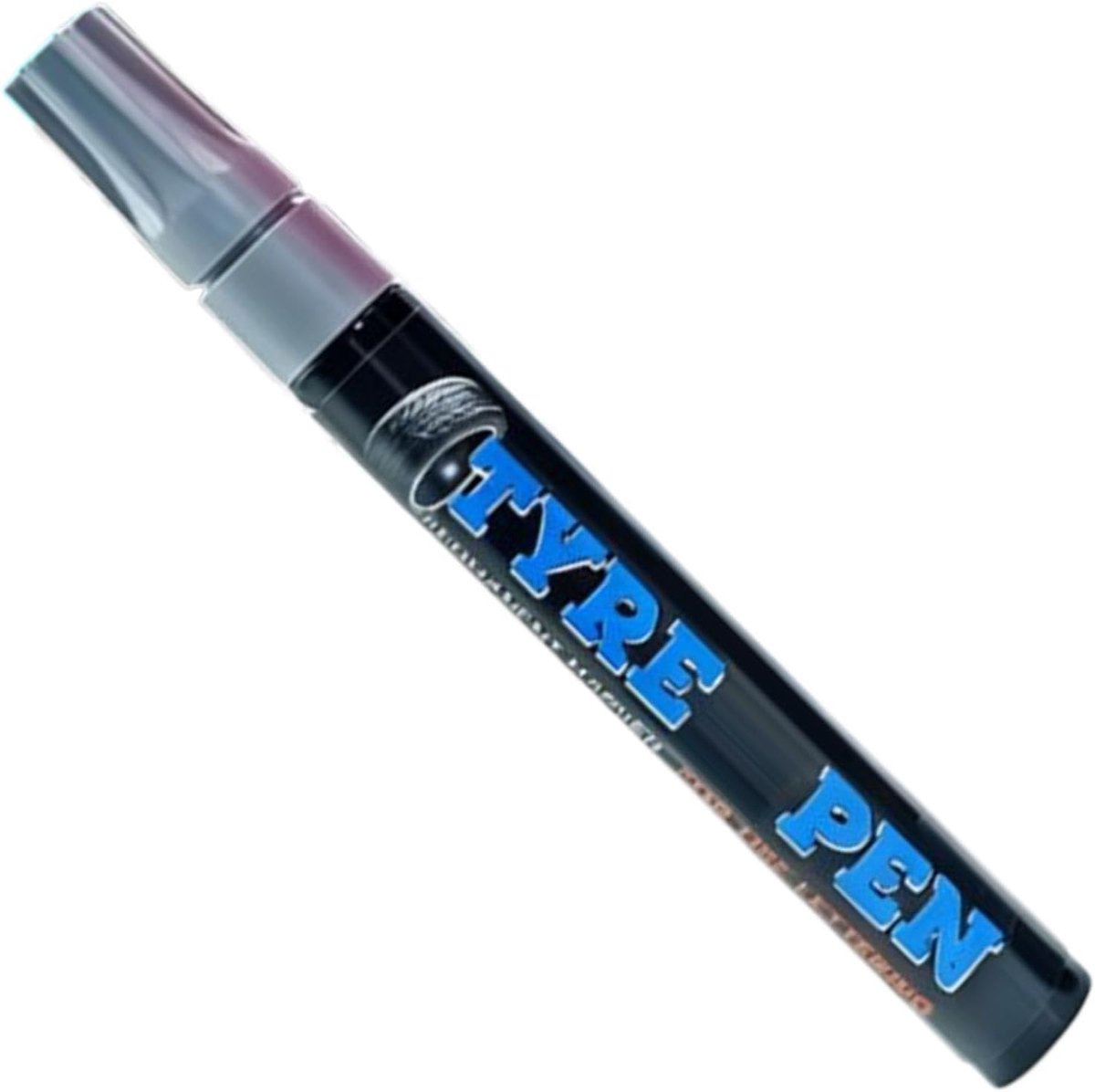 Banden Verf Marker - Tekenstift Wielen - Voertuig Personalisatie - Uitwisbaar Weerbestendig - 14 x 2 x 2 cm - Zilver