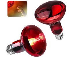 Reptielen Lamp Rood - Warmtelamp Terrarium - Dieren Welzijn - UVA Licht Stimuleert - 100 Watt - Rood