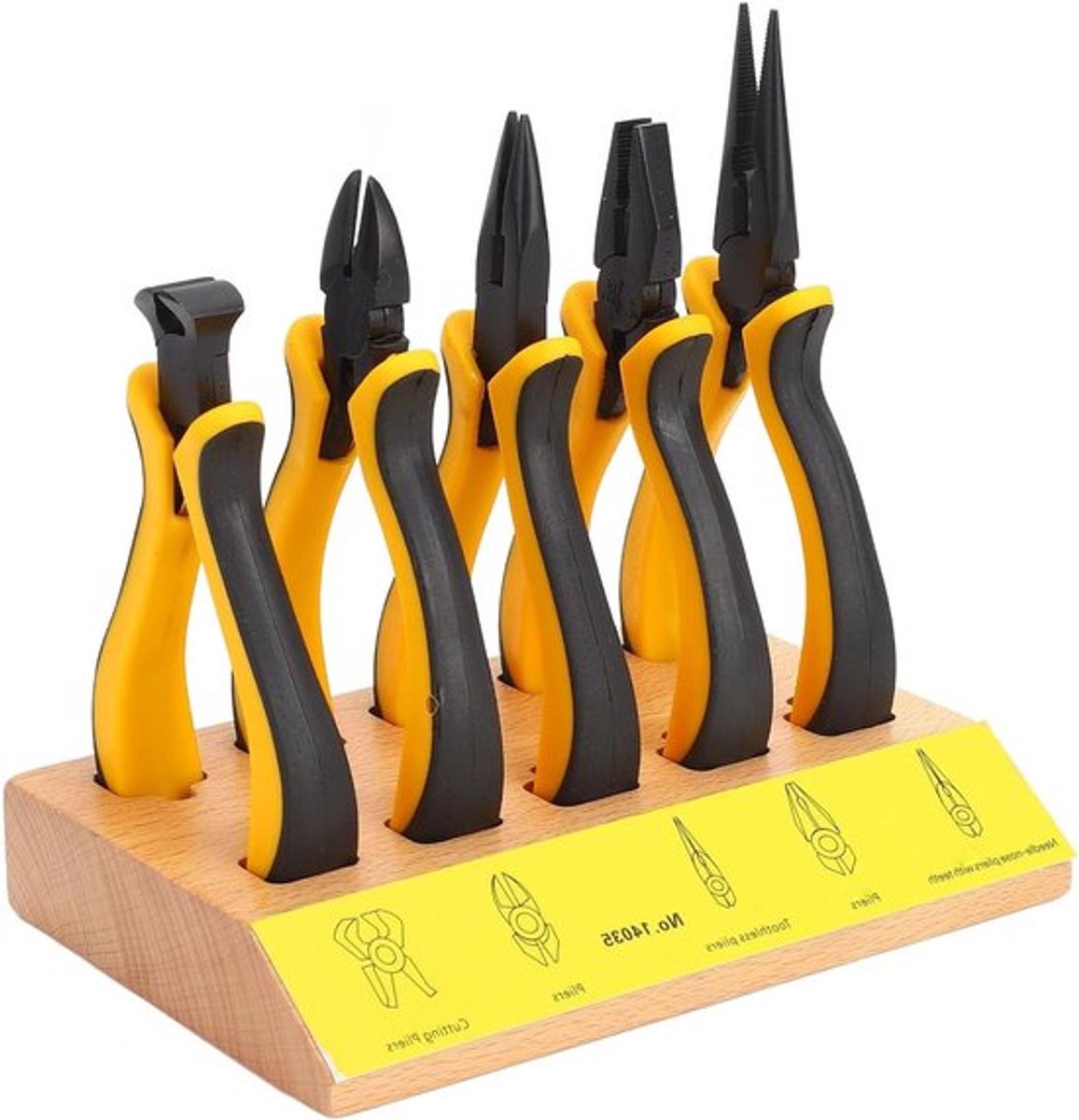 4-duim Sieradentangenset van Legeringstaal en Rubber voor oorbelcreatie, inclusief ronde neus, kettingnaald en gebogen ritssluiting voor sieradenreparatie en creatie. Essentiële gereedschappen voor ambachtelijke projecten