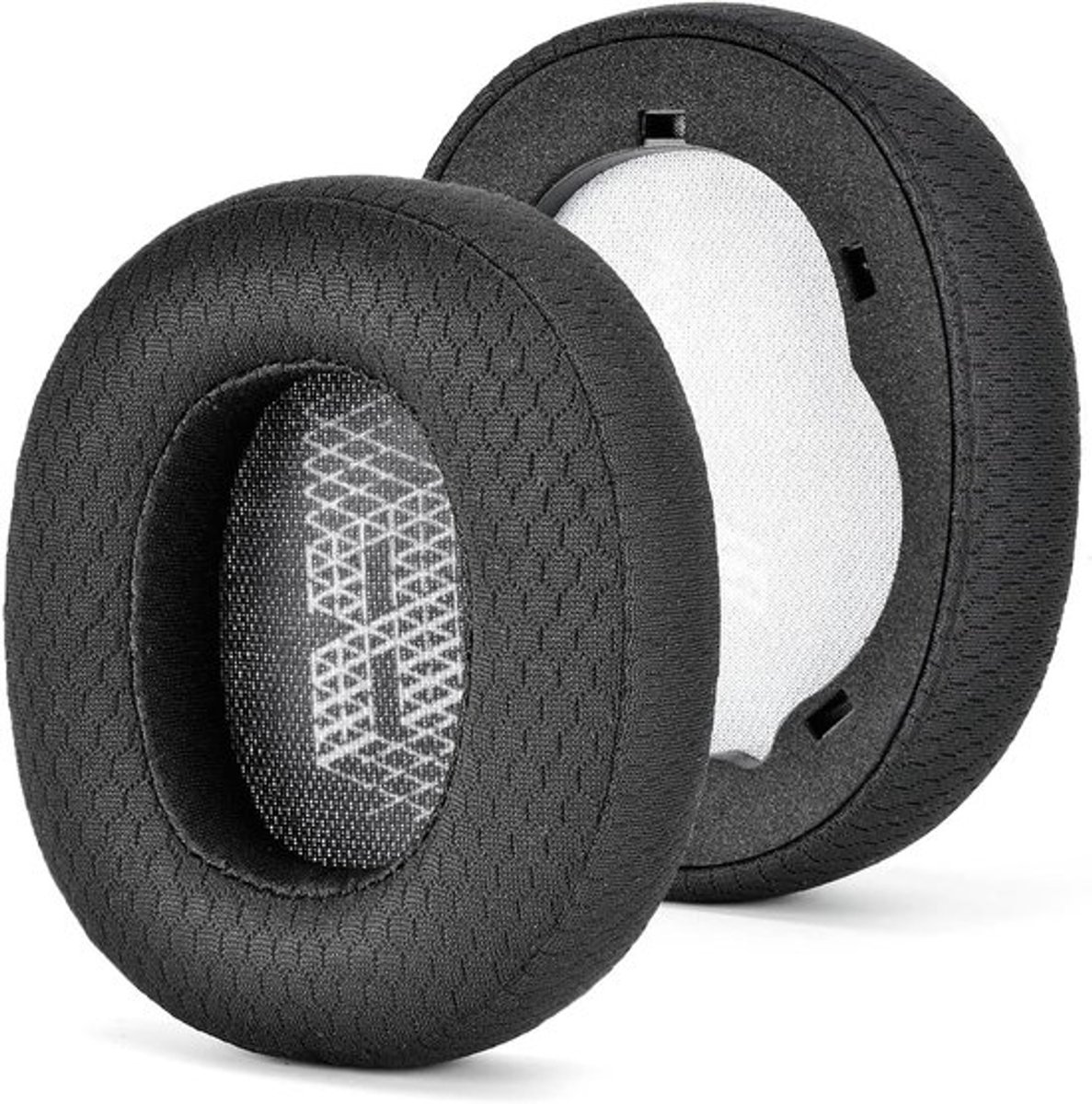 Vervangende Oorkussens van Stof en Geheugenfoam voor JBL E65 E65BTNC en Duet NC 660 BTNC Hoofdtelefoons (Zwart)
