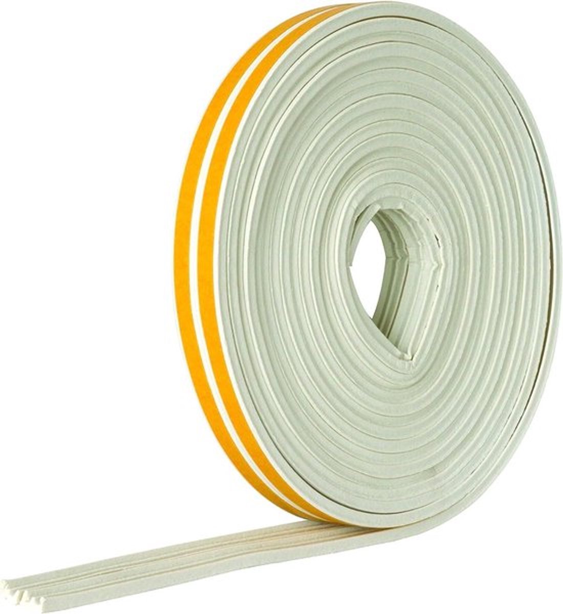 Rubberen tochtstrip zelfklevend EPDM E-profiel 10 meter - wit - 05SR033010MW - 9 mm - 3 mm