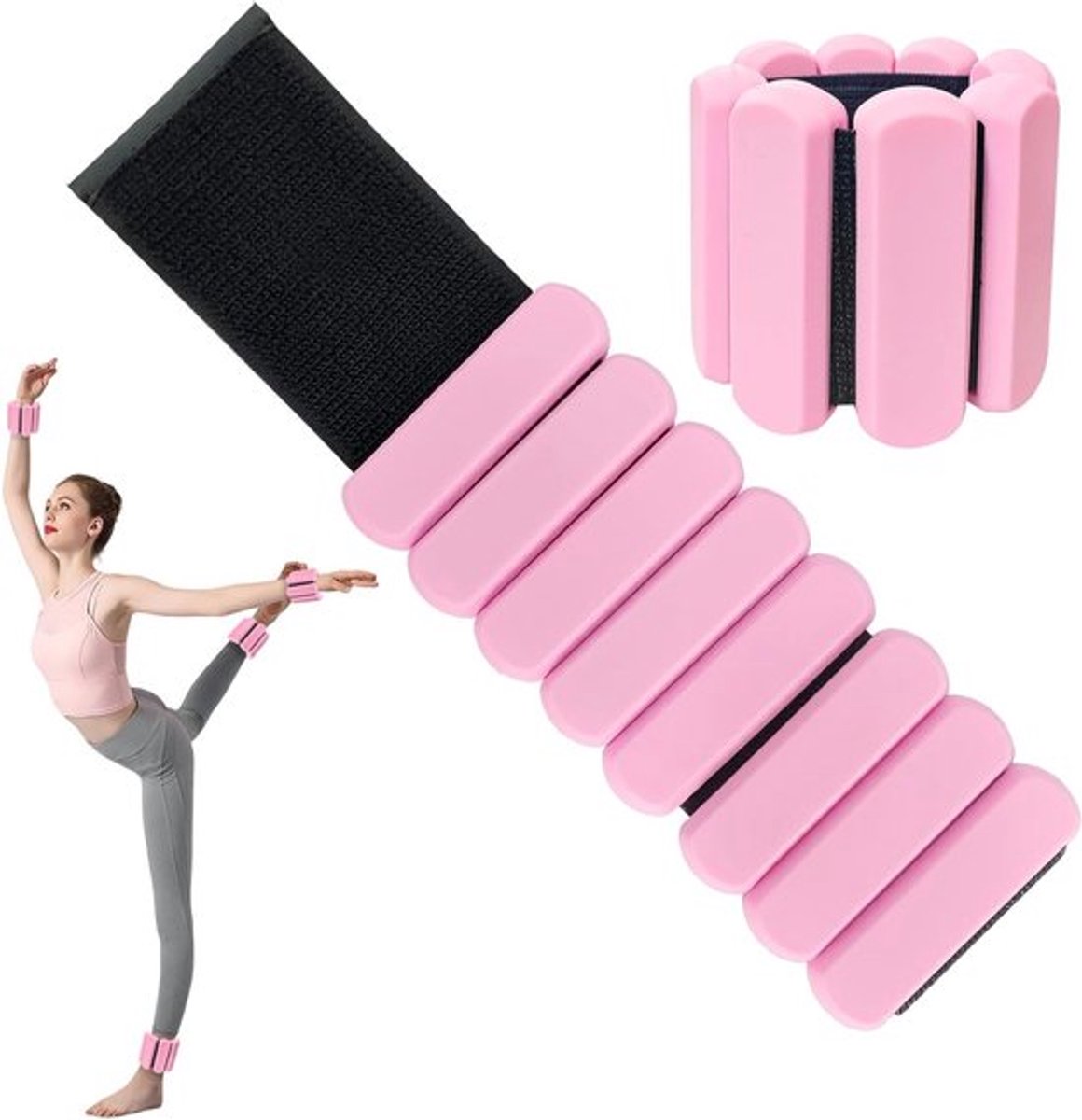 Verstelbare Pols- en Enkelgewichten voor Yoga, Dans, Pilates en Cardio - 2 Stuks voor Effectieve Training