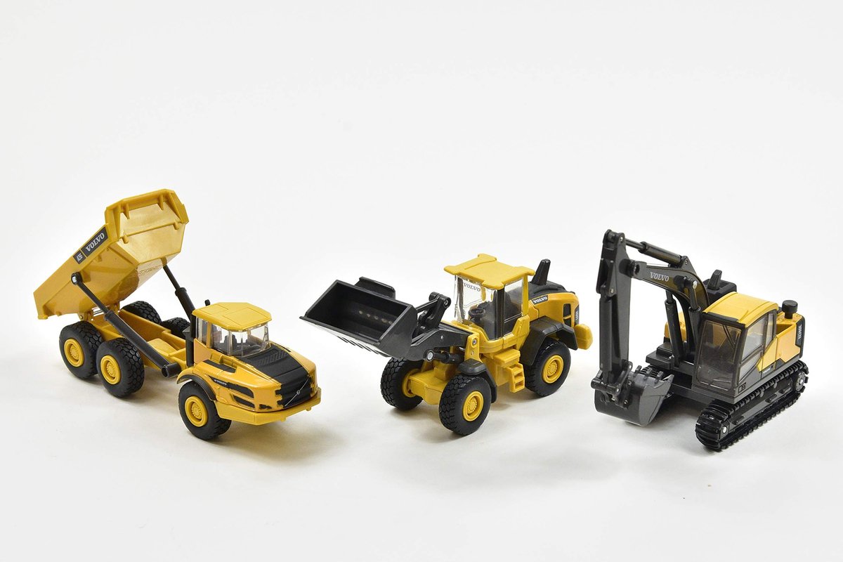 Solidchoice - 3-Delige Bouwset met Volvo Miniatuurvoertuigen