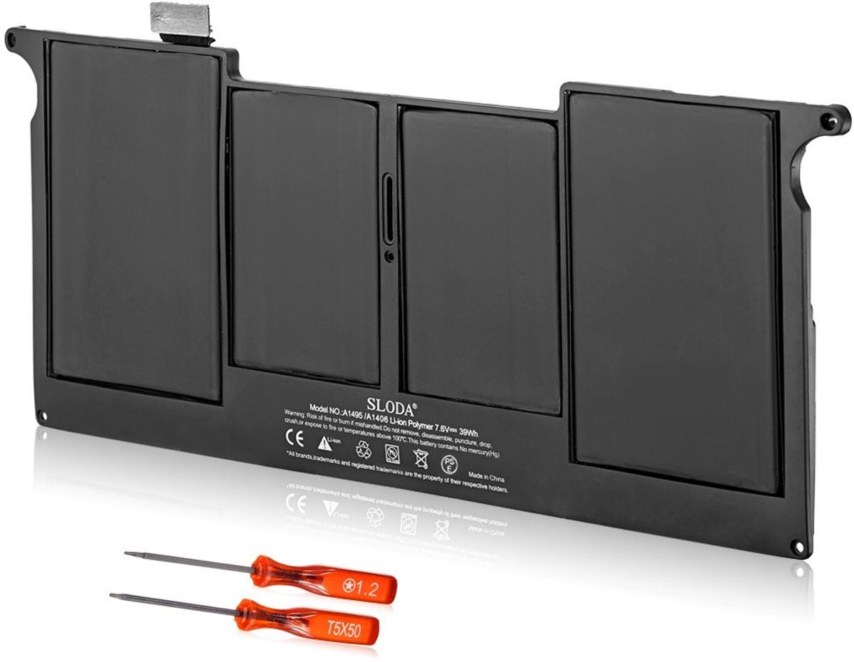 Solidchoice - Vervangende Laptopbatterij voor MacBook Air 11"