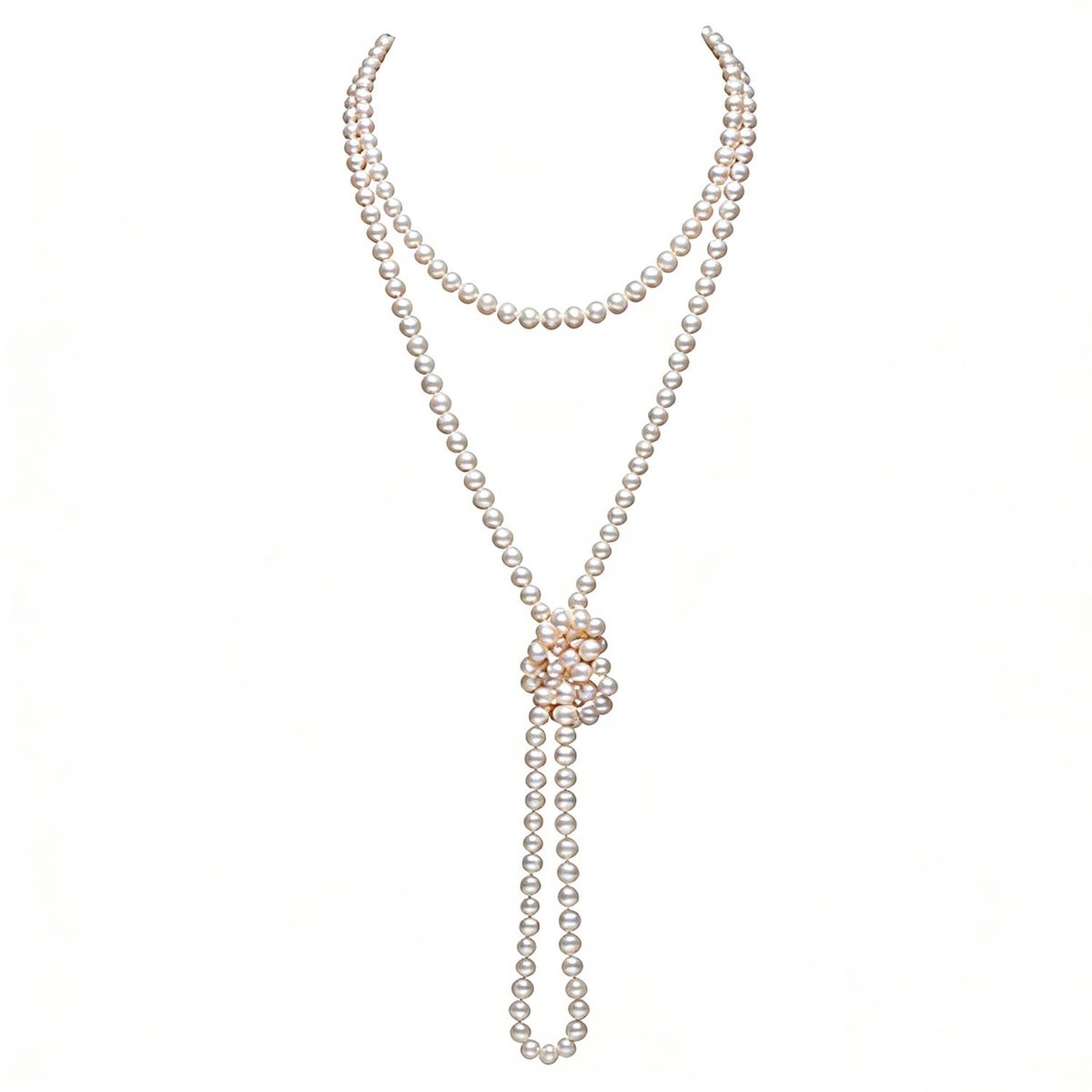 Solidchoice - 1920s Nepparels Lange Ketting voor Retro Kostuumaccessoires