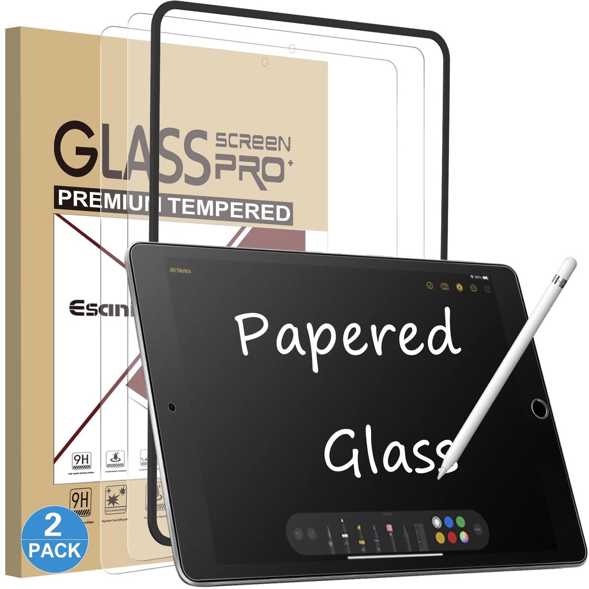 Solidchoice - Paper Screen Protector voor iPad 9/8/7 10.2 Inch Matte Anti-glare