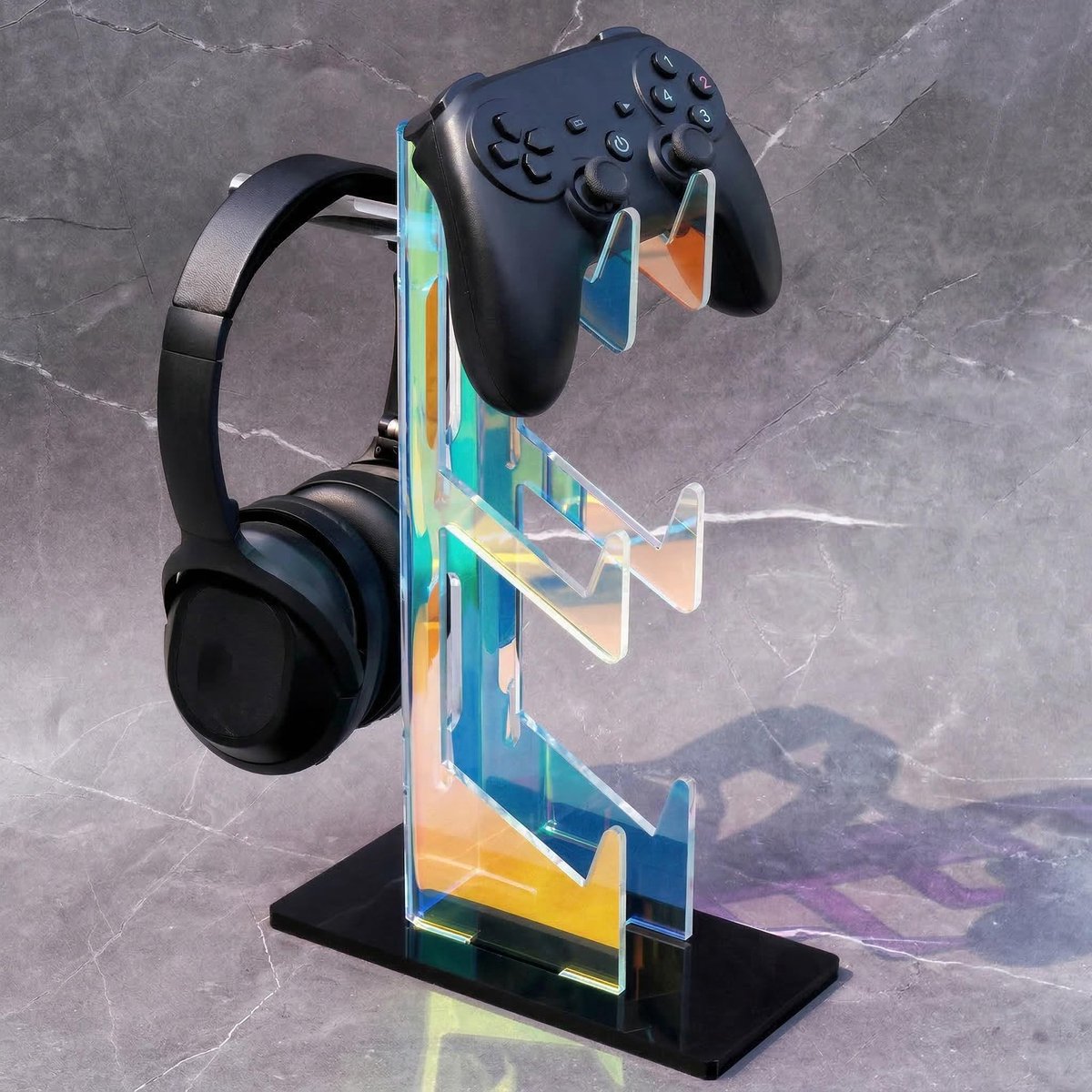 Solidchoice - 3-Tier Hoofdtelefoon- en Controllerstandaard van Acryl
