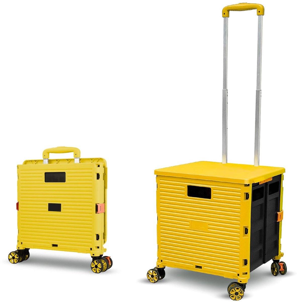 Solidchoice - Vouwbare Winkeltrolley met 4 Wielen en Deksel