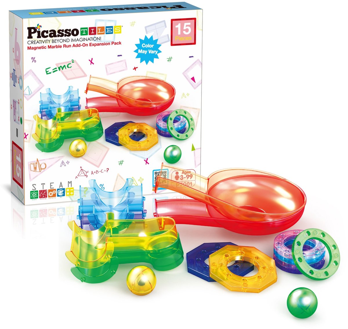 Solidchoice - Uitbreidingsset voor Magnetische Marble Run 100 Stuks
