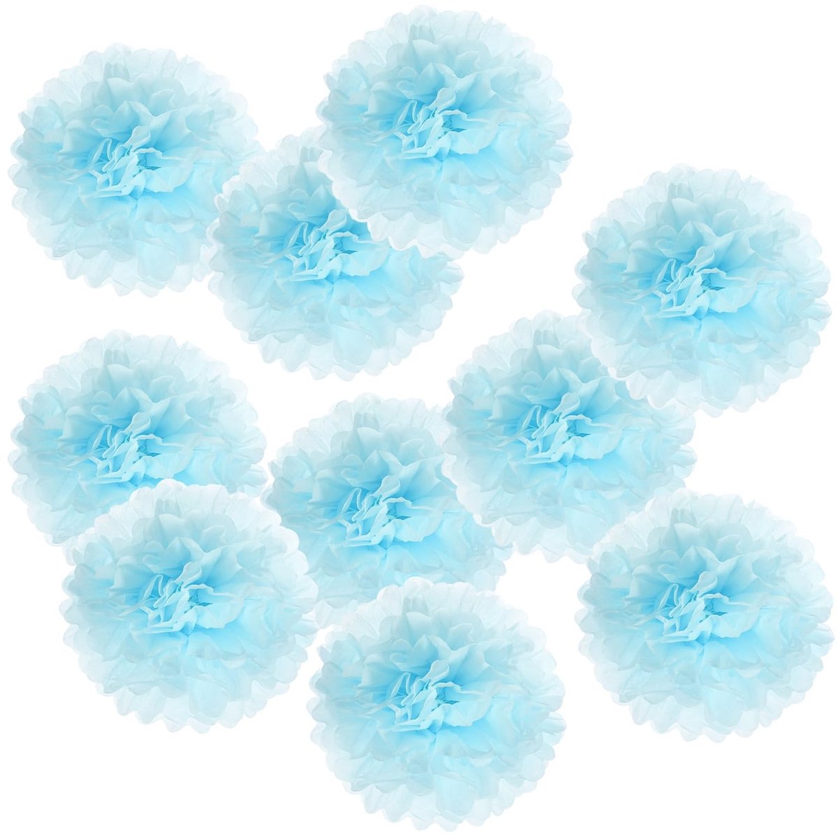 Solidchoice - 10 Pack Papieren Bloemen voor Decoratie