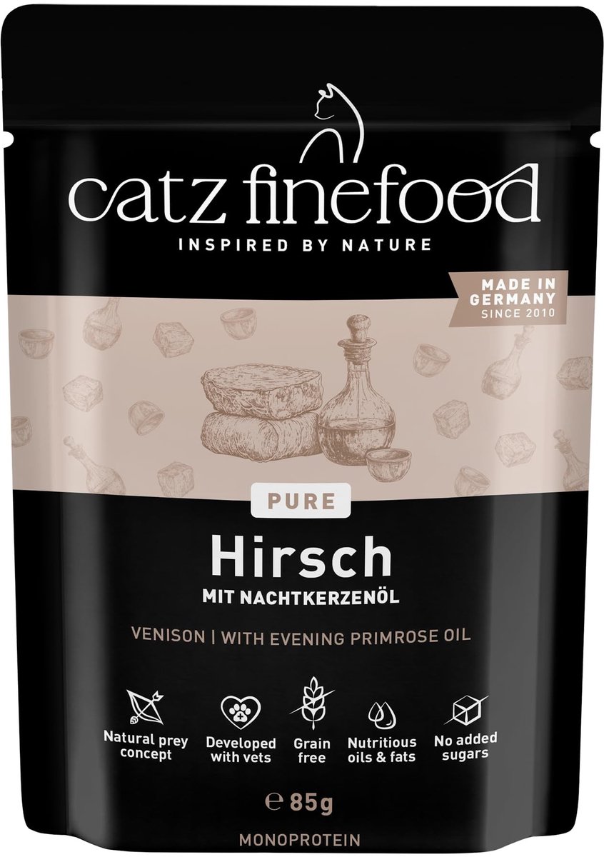 Solidchoice - Monoproteïne Kattenvoer met Hert, 16 x 85 g Zak