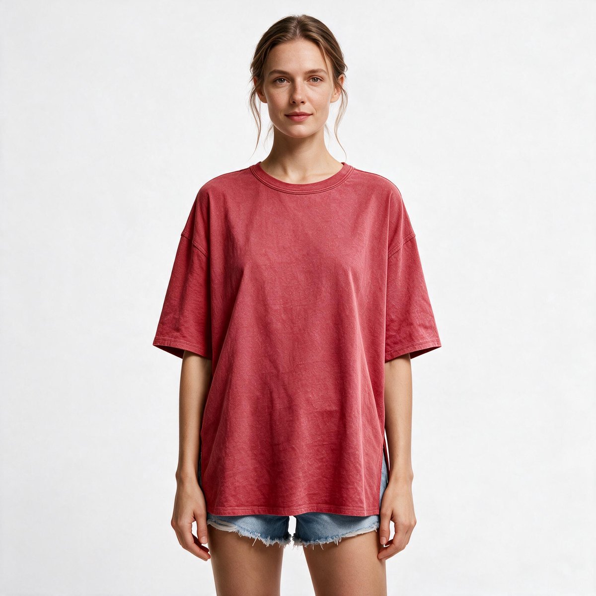 Imily Bela Dames Oversized Basic T-shirt met Korte Mouwen