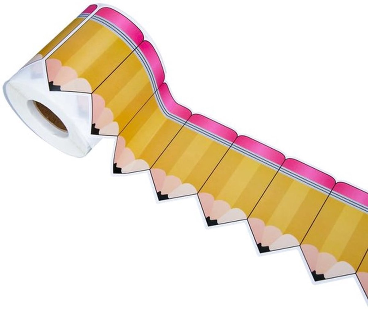 Bulletinbord Multicolor - Zelfklevende Rand - 18m Lengte - 7cm Breedte - Decoratie School/Office - Charmante Afwerking