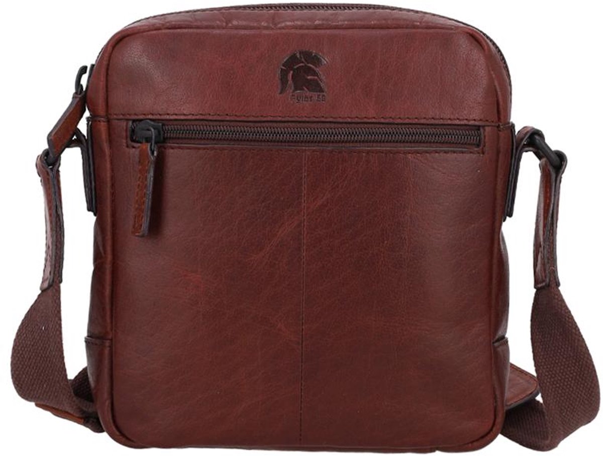 Pylos59 Buff Oily Kleine Schoudertas Heren - Leer - Bruin