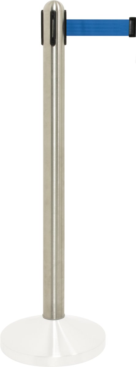 Securit® intrekbare afzettingpaal met blauwe nylonband