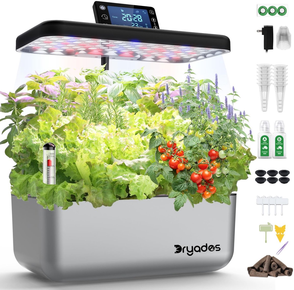 Solidchoice - Hydroponisch Groeisysteem Kit met 12 Pods en LED Groei Licht