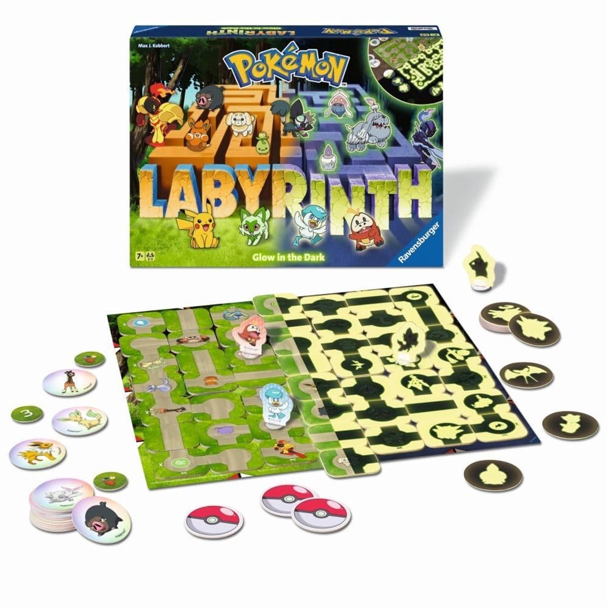 Solidchoice - Labyrinth Pokémon Glow in the Dark Bordspel