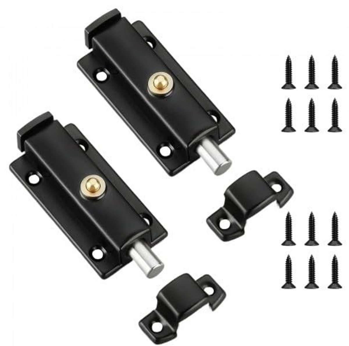 Solidchoice - Set van 2 Automatische Deurgrendels voor Binnengebruik
