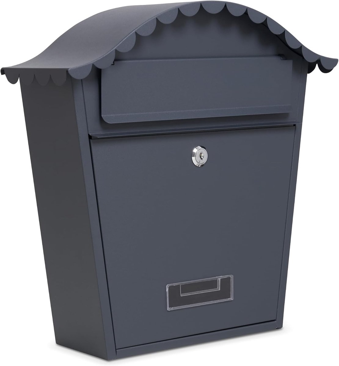 Wandgemonteerde Brievenbus - Grijs - 36 x 13 x 37 cm - Weerbestendig Gegalvaniseerd Staal - Voor Veilig Postontvangst