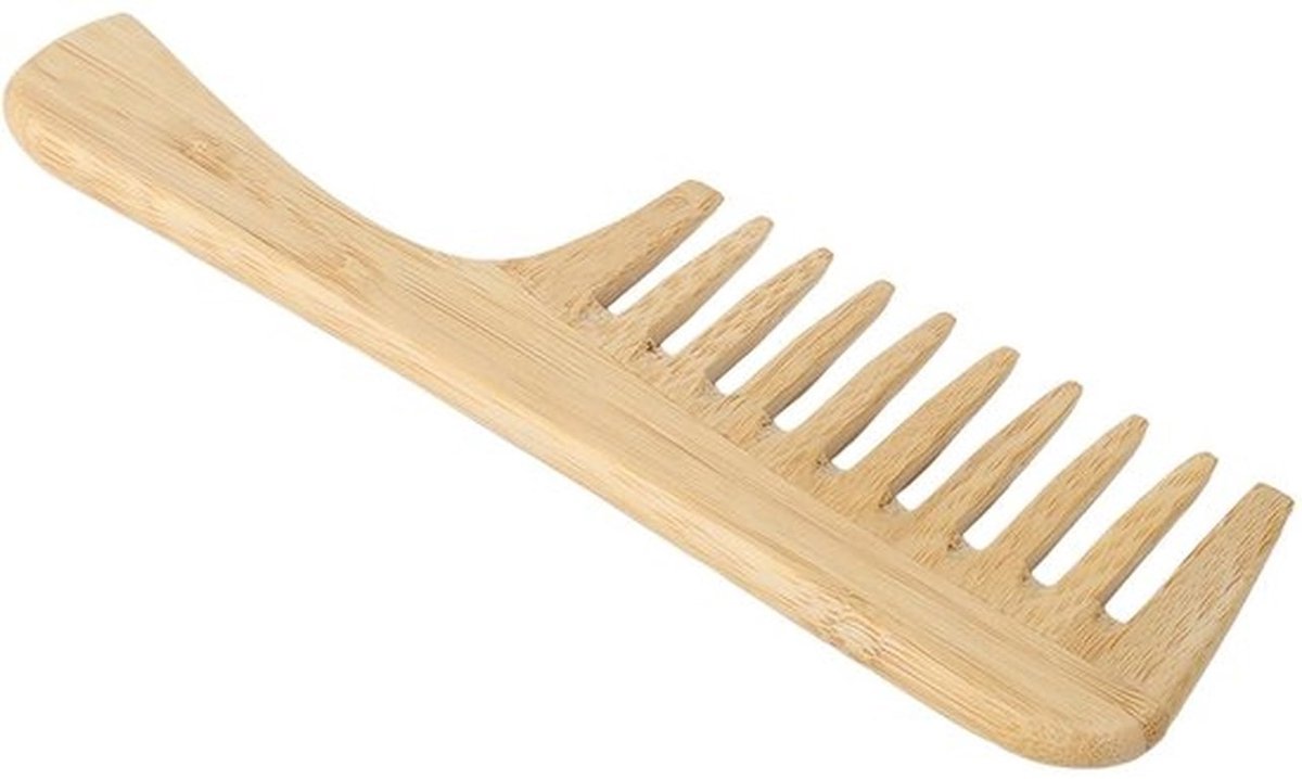Haarkam - Bamboe Haarontwarringskam - Antistatisch - Lichtgewicht - Haarverzorging - Perfect voor Thuisgebruik - 25 x 8 x 1 cm