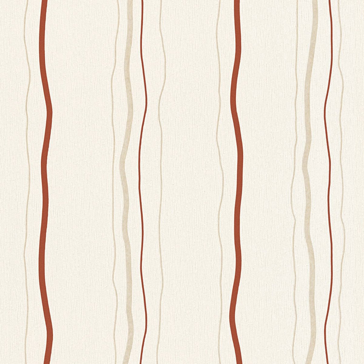Strepen behang Profhome 958731-GU vliesbehang gestructureerd met strepen mat crème rood beige 5,33 m2