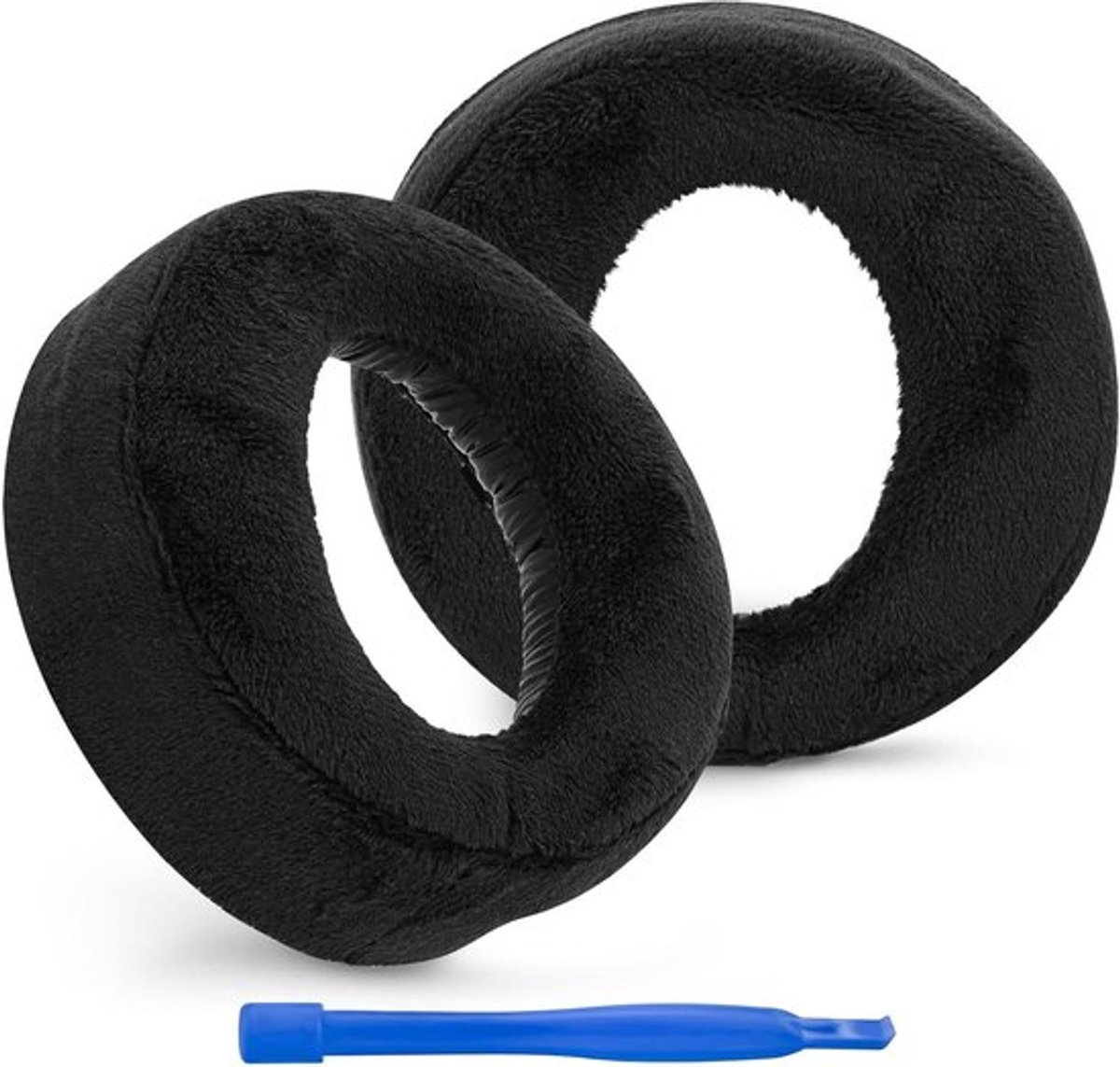 Vervangende Oorkussens - PS5 PULSE 3D - Headset Accessoire - Velours - Zwarte Oorhoezen - Geschikt voor PlayStation 5 PULSE 3D-hoofdtelefoon