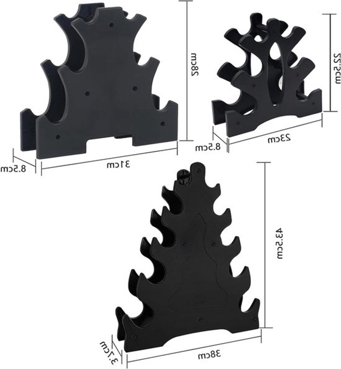 Compacte dumbbell houder voor kleine gewichten, ideaal voor thuisgym, fitnessaccessoires en ruimtebesparing